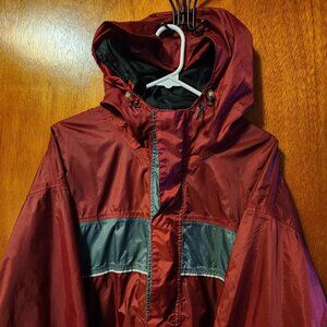 Men's 2XL Stearns Dry Wear Red/Gray Hooded Full Zip Rain Jacket